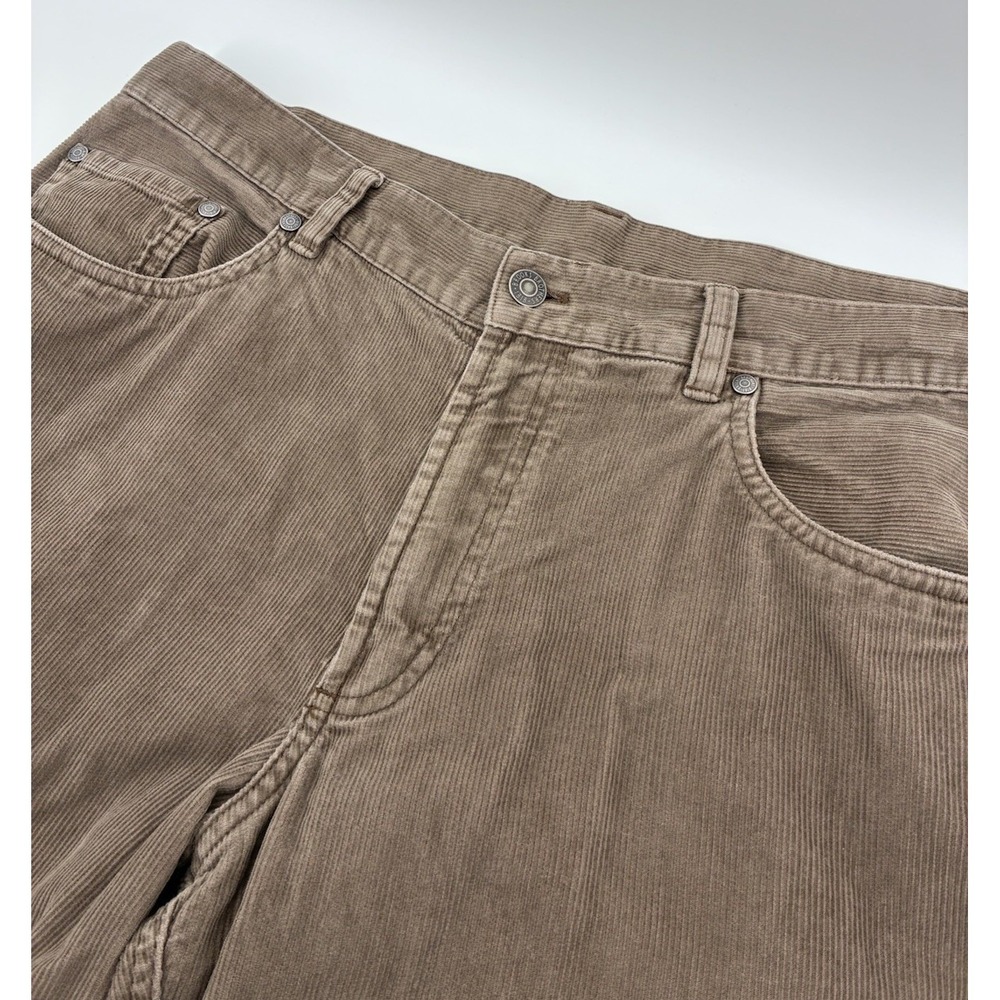 Brooks Brothers Corduroy Pants Men 34x31 Hudson Brown Flat Front Chino - Picture 1 of 7